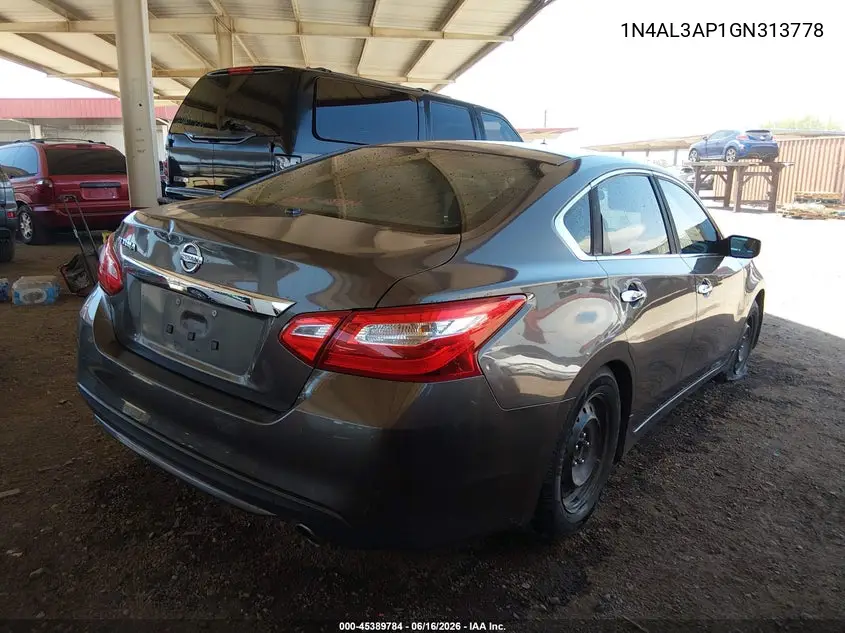 2016 Nissan Altima 2.5 S VIN: 1N4AL3AP1GN313778 Lot: 45389784