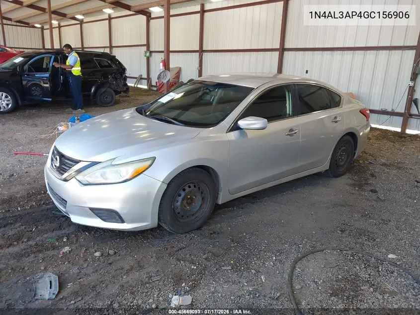 2016 Nissan Altima 2.5/2.5 S/2.5 Sl/2.5 Sr/2.5 Sv VIN: 1N4AL3AP4GC156906 Lot: 45669093