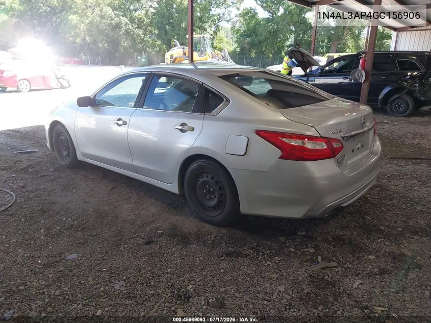 2016 Nissan Altima 2.5/2.5 S/2.5 Sl/2.5 Sr/2.5 Sv VIN: 1N4AL3AP4GC156906 Lot: 45669093