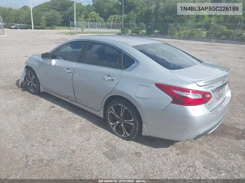 2016 Nissan Altima 3.5 Sr VIN: 1N4BL3AP5GC226188 Lot: 45685715