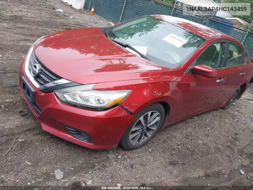 2017 Nissan Altima 2.5 Sv VIN: 1N4AL3AP4HC143459 Lot: 45602585