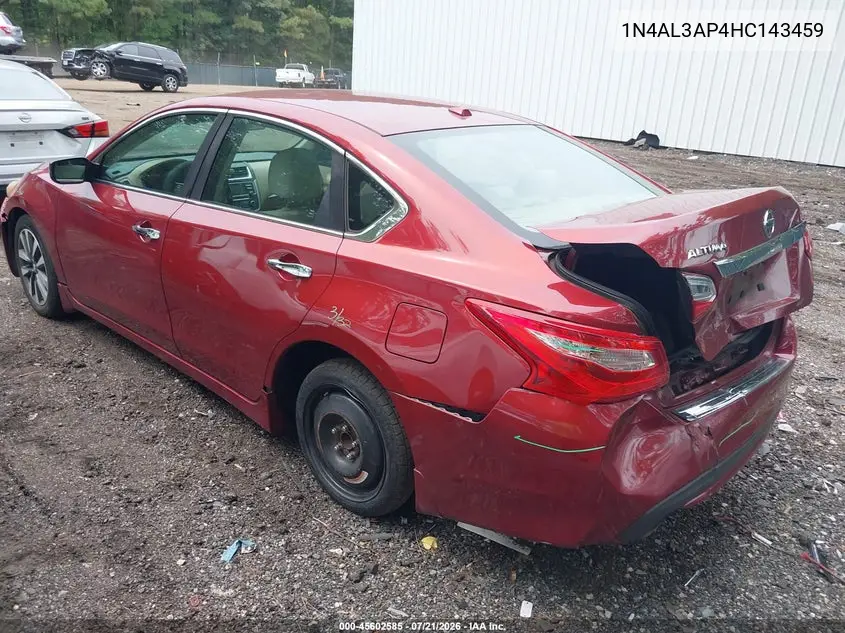 2017 Nissan Altima 2.5 Sv VIN: 1N4AL3AP4HC143459 Lot: 45602585