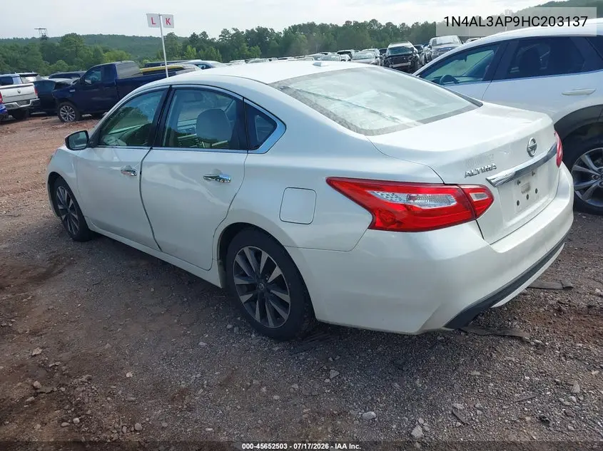 2017 Nissan Altima 2.5 Sl VIN: 1N4AL3AP9HC203137 Lot: 45652503