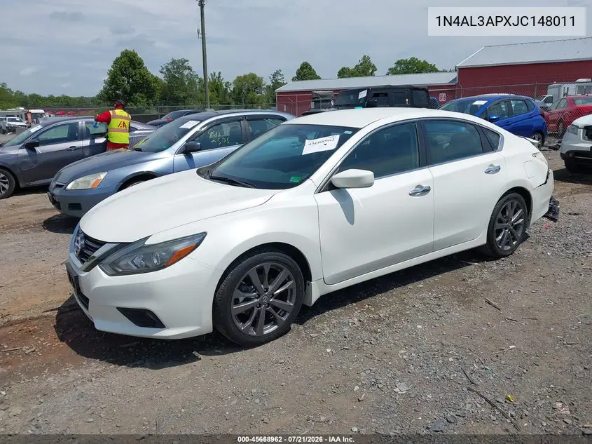 2018 Nissan Altima 2.5 Sr VIN: 1N4AL3APXJC148011 Lot: 45668962