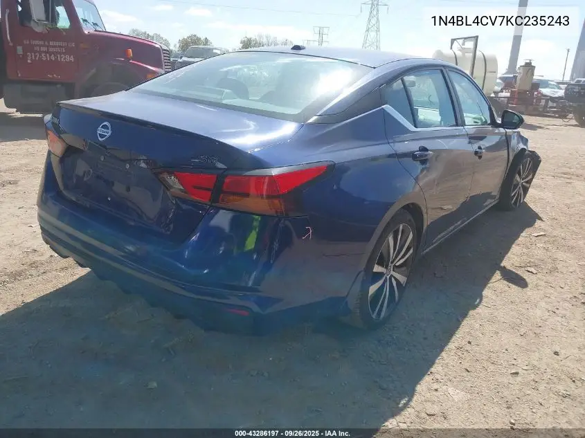 1N4BL4CV7KC235243 2019 Nissan Altima 2.5 Sr