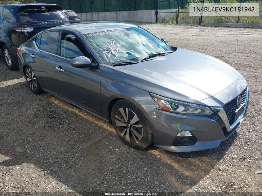 1N4BL4EV9KC181943 2019 Nissan Altima 2.5 Sl