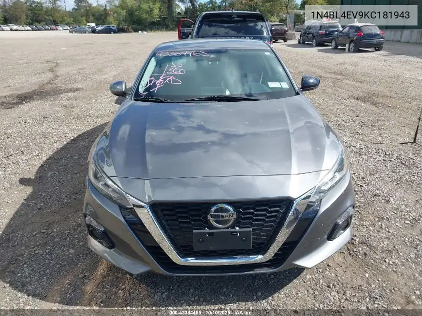 1N4BL4EV9KC181943 2019 Nissan Altima 2.5 Sl