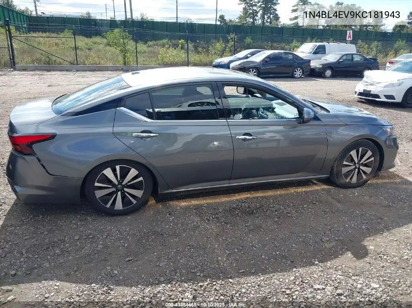1N4BL4EV9KC181943 2019 Nissan Altima 2.5 Sl