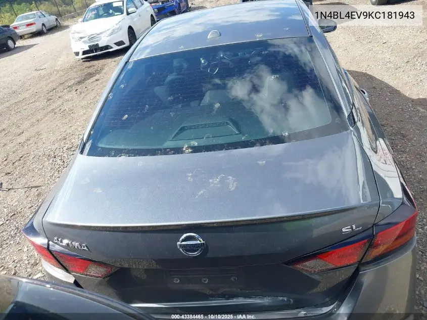 1N4BL4EV9KC181943 2019 Nissan Altima 2.5 Sl