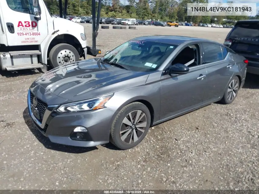 1N4BL4EV9KC181943 2019 Nissan Altima 2.5 Sl