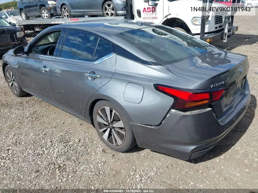 1N4BL4EV9KC181943 2019 Nissan Altima 2.5 Sl