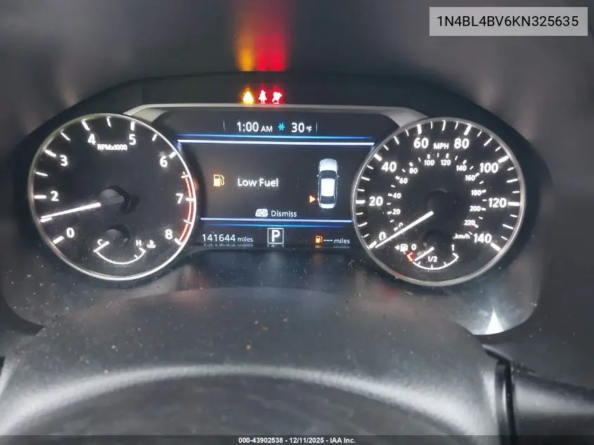1N4BL4BV6KN325635 2019 Nissan Altima 2.5 S