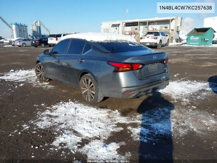1N4BL4CW7KC257638 2019 Nissan Altima 2.5 Sr