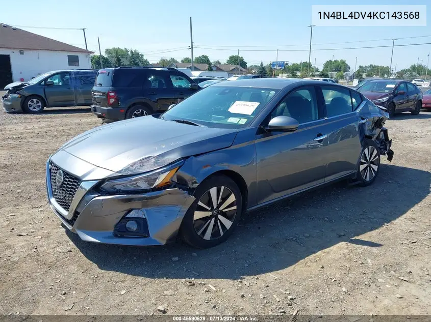 2019 Nissan Altima 2.5 Sv VIN: 1N4BL4DV4KC143568 Lot: 45590629