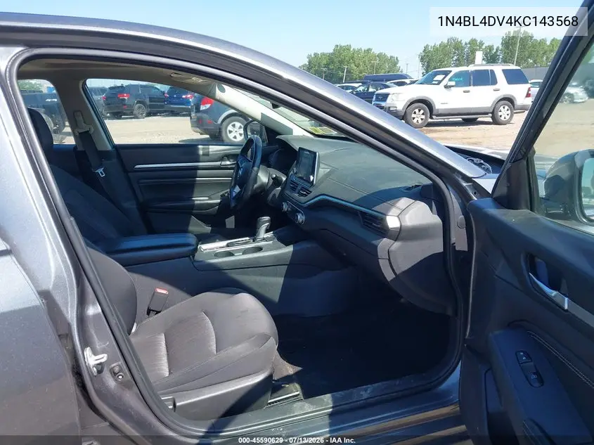 2019 Nissan Altima 2.5 Sv VIN: 1N4BL4DV4KC143568 Lot: 45590629