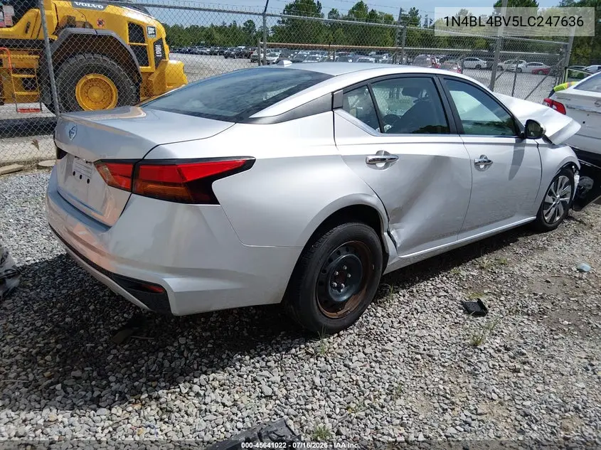 2020 Nissan Altima S Fwd VIN: 1N4BL4BV5LC247636 Lot: 45641022