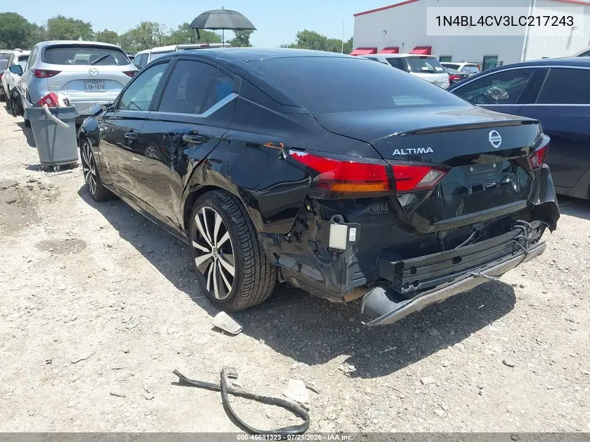 2020 Nissan Altima Sr Fwd VIN: 1N4BL4CV3LC217243 Lot: 45681323