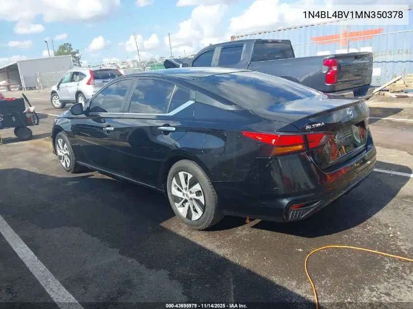 1N4BL4BV1MN350378 2021 Nissan Altima S Fwd