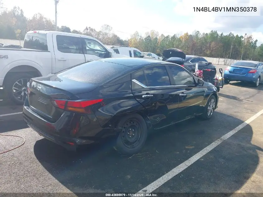 1N4BL4BV1MN350378 2021 Nissan Altima S Fwd