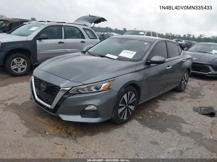 1N4BL4DV0MN335433 2021 Nissan Altima Sv Fwd