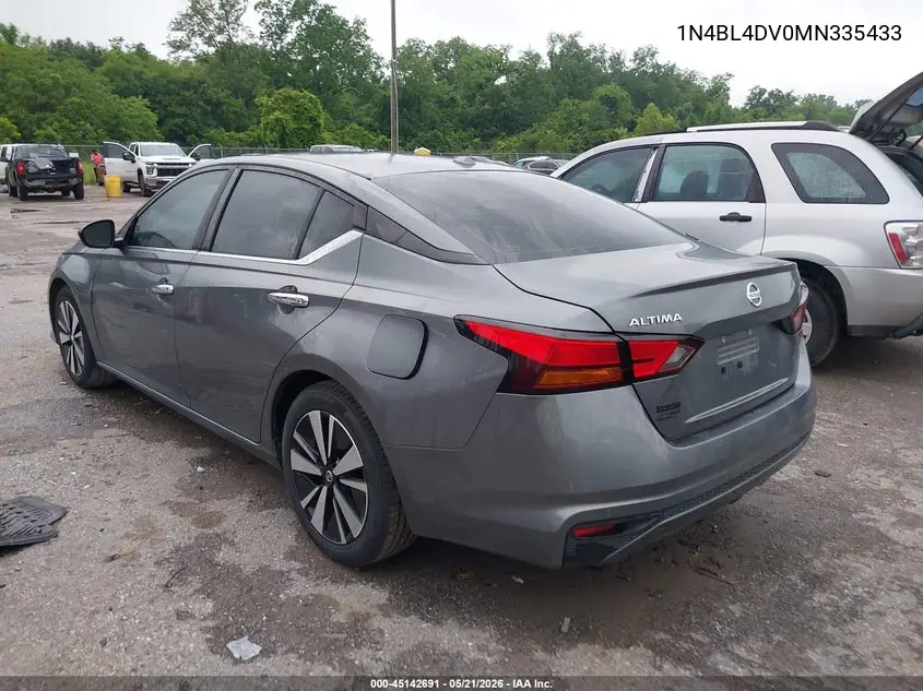 1N4BL4DV0MN335433 2021 Nissan Altima Sv Fwd