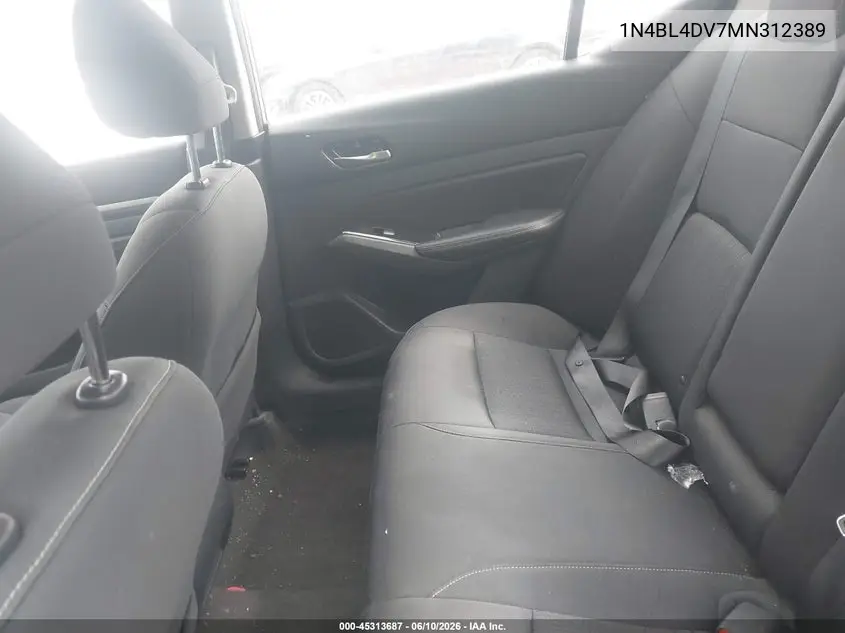 2021 Nissan Altima Sv Fwd VIN: 1N4BL4DV7MN312389 Lot: 45313687