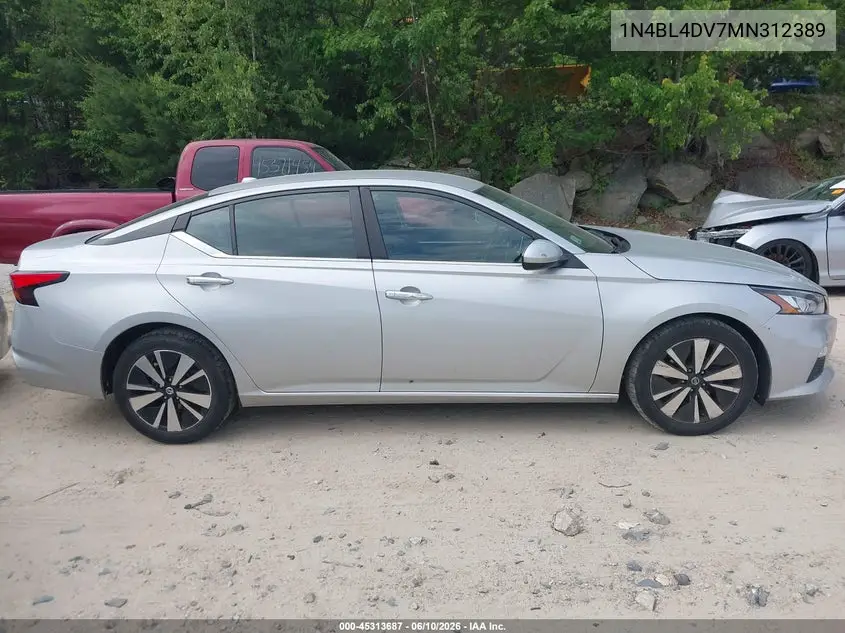 2021 Nissan Altima Sv Fwd VIN: 1N4BL4DV7MN312389 Lot: 45313687