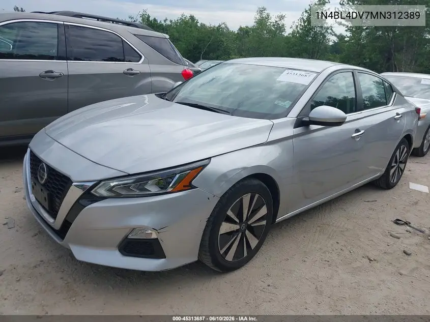 2021 Nissan Altima Sv Fwd VIN: 1N4BL4DV7MN312389 Lot: 45313687