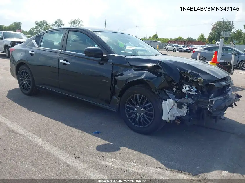 2021 Nissan Altima S Fwd VIN: 1N4BL4BV8MN349146 Lot: 45681347