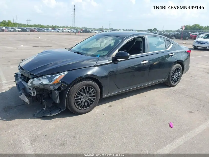 2021 Nissan Altima S Fwd VIN: 1N4BL4BV8MN349146 Lot: 45681347
