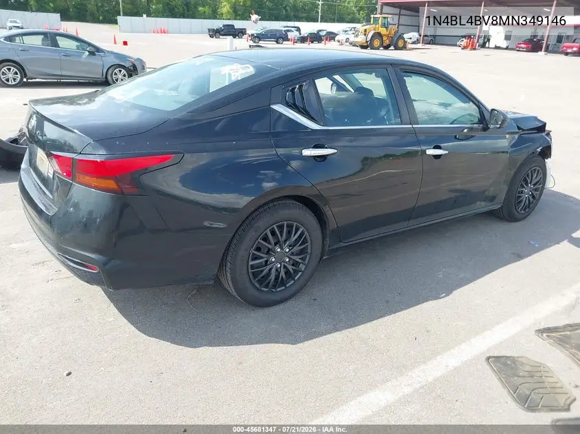 2021 Nissan Altima S Fwd VIN: 1N4BL4BV8MN349146 Lot: 45681347