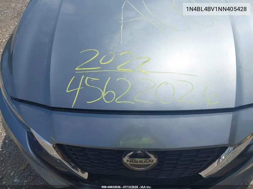 2022 Nissan Altima S Fwd VIN: 1N4BL4BV1NN405428 Lot: 45622026