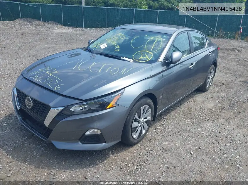 2022 Nissan Altima S Fwd VIN: 1N4BL4BV1NN405428 Lot: 45622026
