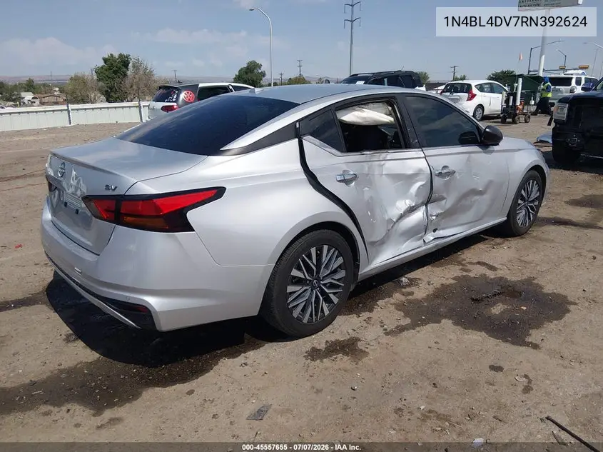 2024 Nissan Altima Sv Fwd VIN: 1N4BL4DV7RN392624 Lot: 45557655