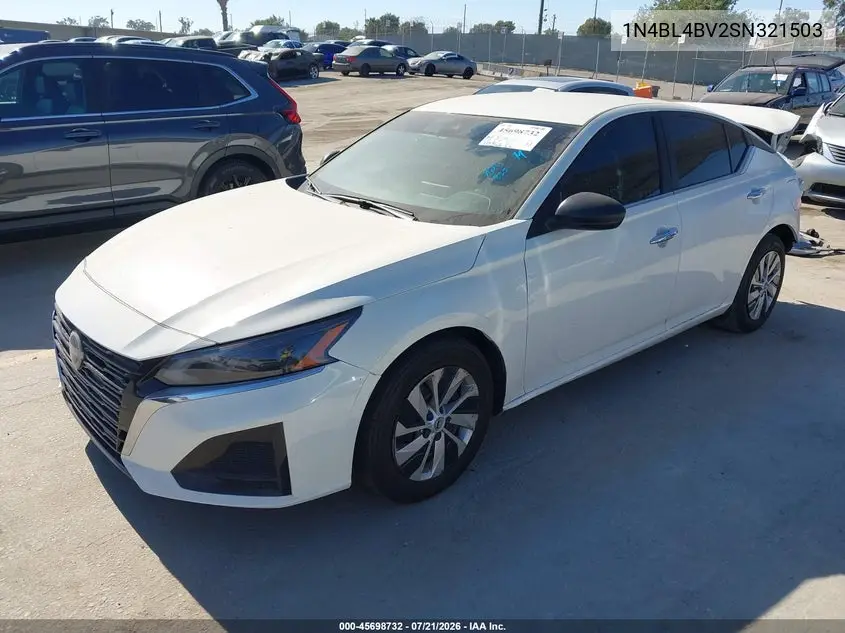 2025 Nissan Altima S Fwd VIN: 1N4BL4BV2SN321503 Lot: 45698732