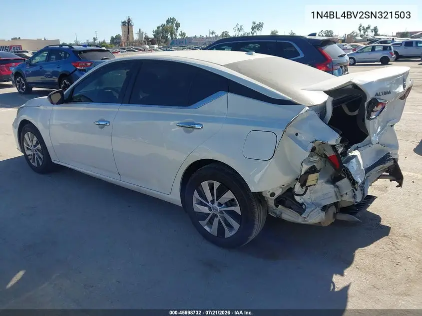 2025 Nissan Altima S Fwd VIN: 1N4BL4BV2SN321503 Lot: 45698732