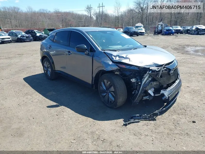 2023 Nissan Ariya Engage VIN: JN1AF0BA0PM406715 Lot: 44807895