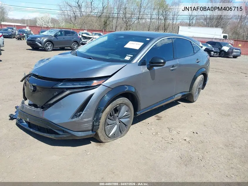 2023 Nissan Ariya Engage VIN: JN1AF0BA0PM406715 Lot: 44807895