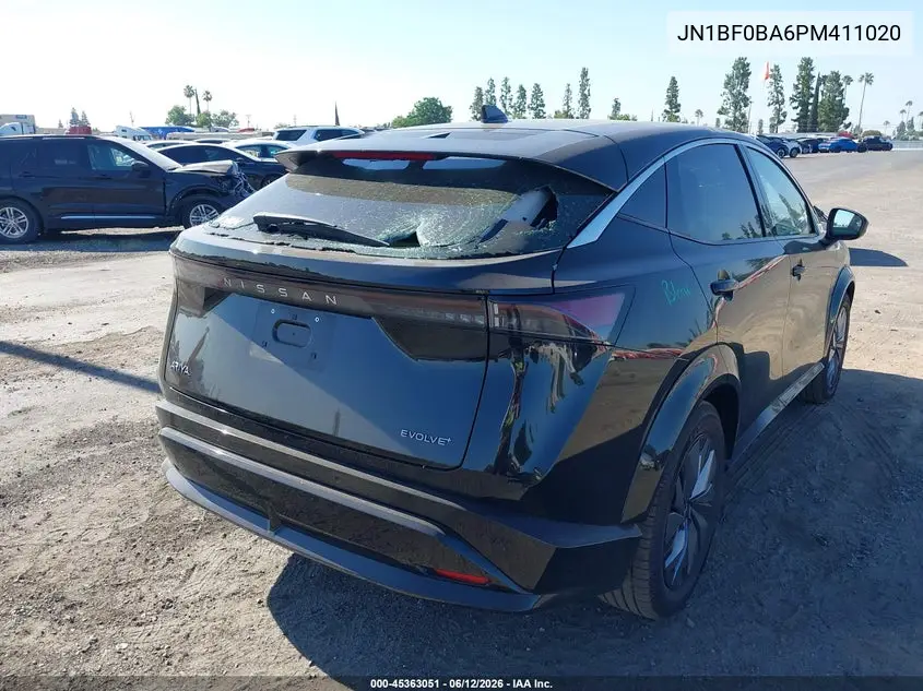 2023 Nissan Ariya Evolve+ VIN: JN1BF0BA6PM411020 Lot: 45363051