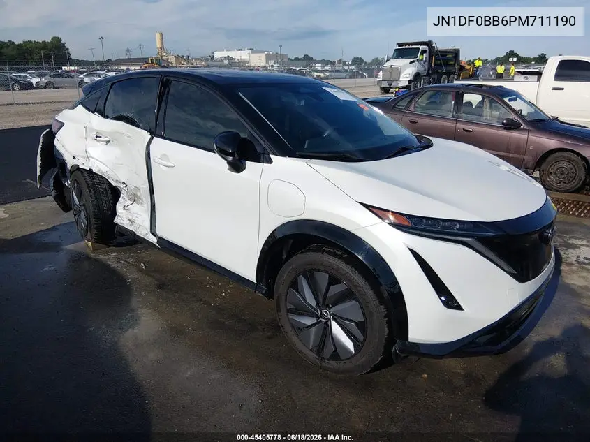 2023 Nissan Ariya Evolve+ VIN: JN1DF0BB6PM711190 Lot: 45405778