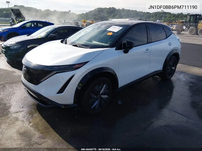 2023 Nissan Ariya Evolve+ VIN: JN1DF0BB6PM711190 Lot: 45405778