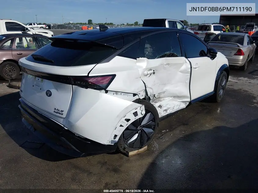 2023 Nissan Ariya Evolve+ VIN: JN1DF0BB6PM711190 Lot: 45405778
