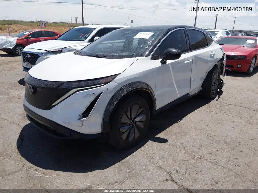 2023 Nissan Ariya Engage VIN: JN1AF0BA2PM400589 Lot: 45488635