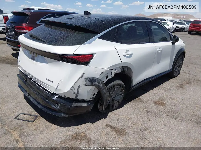2023 Nissan Ariya Engage VIN: JN1AF0BA2PM400589 Lot: 45488635