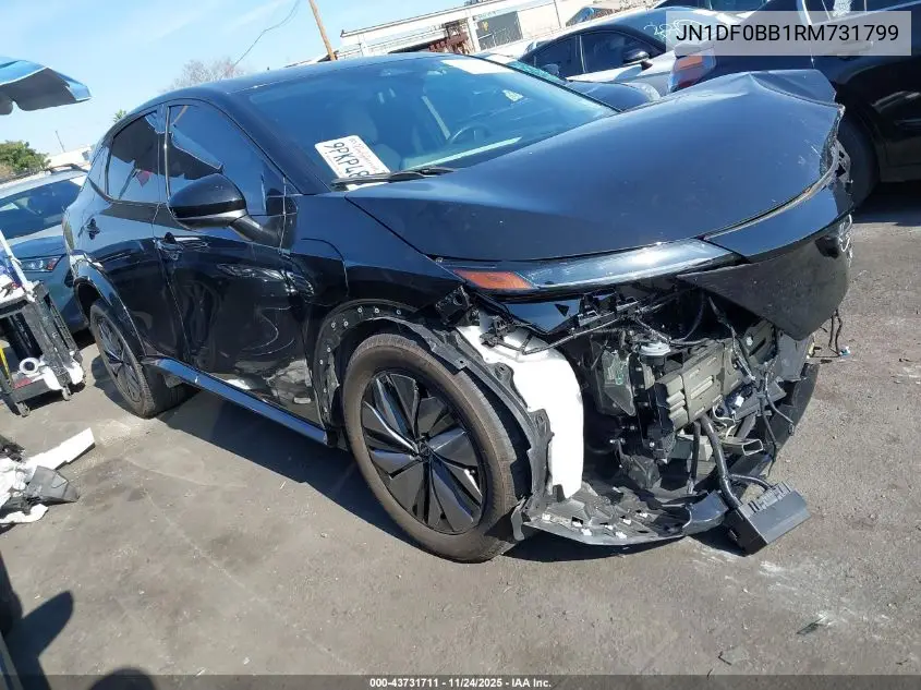 2024 Nissan Ariya Evolve+ VIN: JN1DF0BB1RM731799 Lot: 43731711