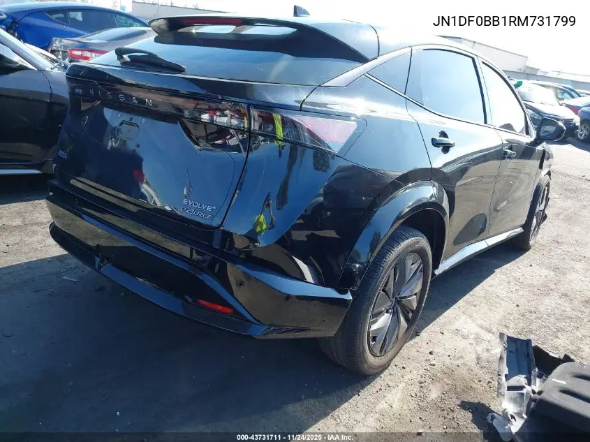 2024 Nissan Ariya Evolve+ VIN: JN1DF0BB1RM731799 Lot: 43731711