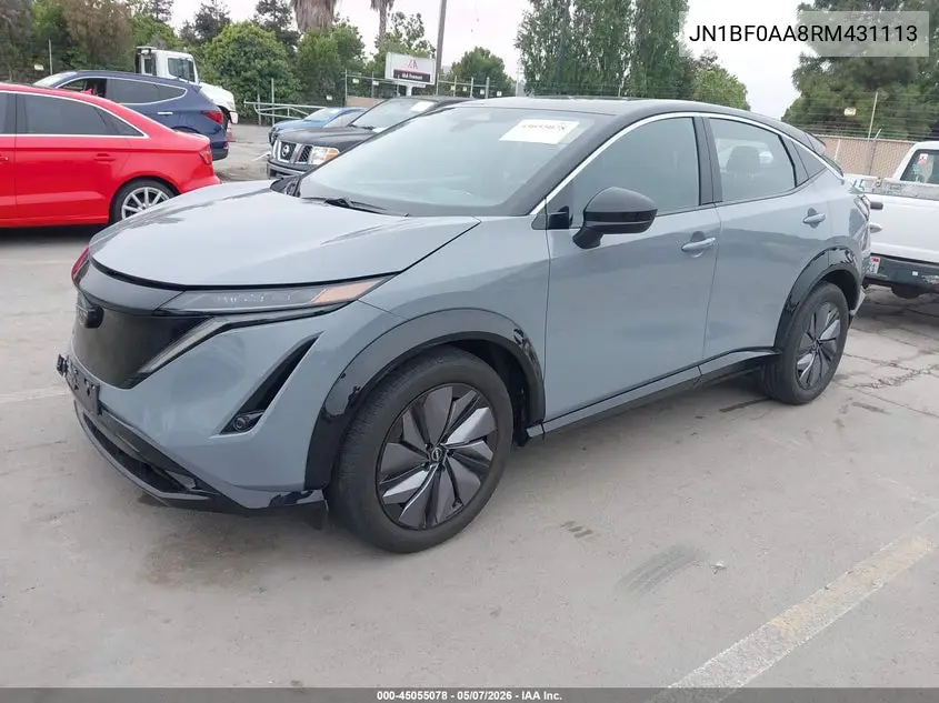 2024 Nissan Ariya Venture+ VIN: JN1BF0AA8RM431113 Lot: 45055078