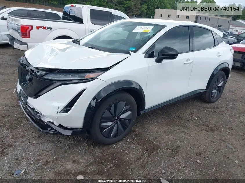2024 Nissan Ariya Engage+ VIN: JN1DF0BB0RM740154 Lot: 45269327