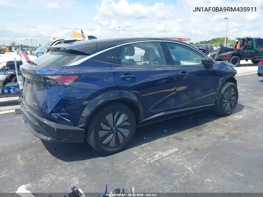 2024 Nissan Ariya Engage VIN: JN1AF0BA9RM435911 Lot: 45365088