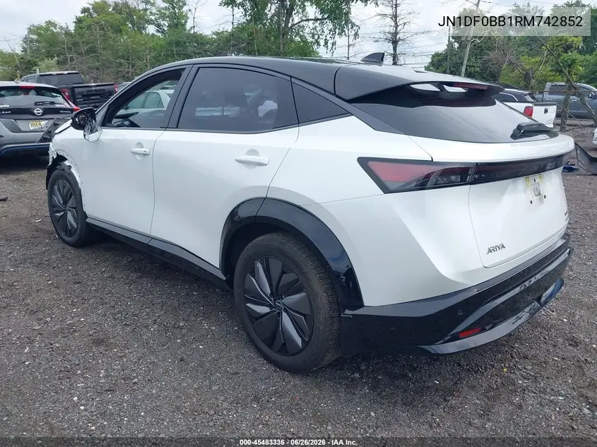 2024 Nissan Ariya Evolve+ VIN: JN1DF0BB1RM742852 Lot: 45483336